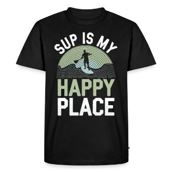 Paddleboard, SUP, aventures, sports nautiques dans le - T-shirt Premium bio Homme - noir - Devant - Nico (187cm)
