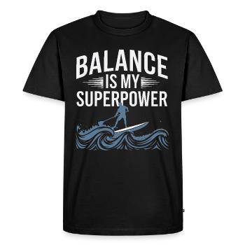 Paddleboard, SUP, aventures, sports nautiques dans le - T-shirt Premium bio Homme - noir - Devant - Nico (187cm)
