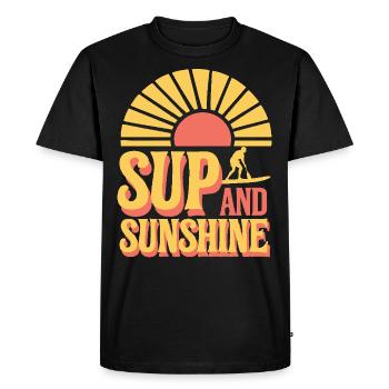 Paddleboard, SUP, aventures, sports nautiques dans le - T-shirt Premium bio Homme - noir - Devant - Nico (187cm)