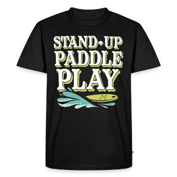 Paddleboard, SUP, aventures, sports nautiques dans le - T-shirt Premium bio Homme - noir - Devant - Nico (187cm)