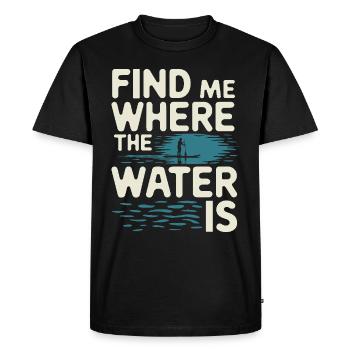 Paddleboard, SUP, aventures, sports nautiques dans le - T-shirt Premium bio Homme - noir - Devant - Nico (187cm)
