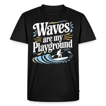 Paddleboard, SUP, aventures, sports nautiques dans le - T-shirt Premium bio Homme - noir - Devant - Nico (187cm)