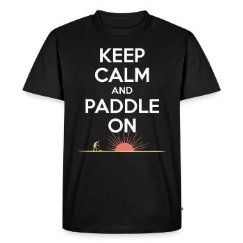 Paddleboard, SUP, aventures, sports nautiques dans le - T-shirt Premium bio Homme - noir - Devant - Nico (187cm)
