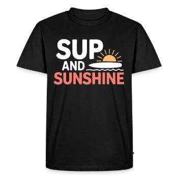 Paddleboard, SUP, aventures, sports nautiques dans le - T-shirt Premium bio Homme - noir - Devant - Nico (187cm)