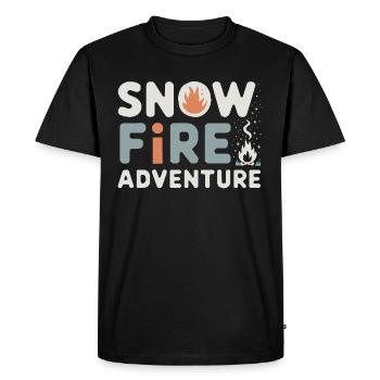 Campeur d’hiver Camping sur neige Aventure - T-shirt Premium bio Homme - noir - Devant - Nico (187cm)