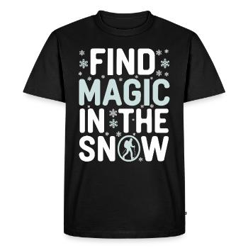 Campeur d’hiver Camping sur neige Aventure - T-shirt Premium bio Homme - noir - Devant - Nico (187cm)