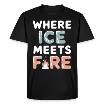 Campeur d’hiver Camping sur neige Aventure - T-shirt Premium bio Homme - noir - Devant - Nico (187cm)