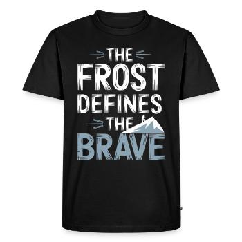Campeur d’hiver Camping sur neige Aventure - T-shirt Premium bio Homme - noir - Devant - Nico (187cm)