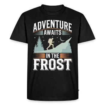 Campeur d’hiver Camping sur neige Aventure - T-shirt Premium bio Homme - noir - Devant - Nico (187cm)