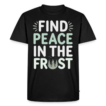 Campeur d’hiver Camping sur neige Aventure - T-shirt Premium bio Homme - noir - Devant - Nico (187cm)