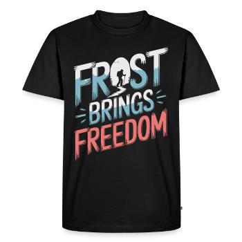 Campeur d’hiver Camping sur neige Aventure - T-shirt Premium bio Homme - noir - Devant - Nico (187cm)