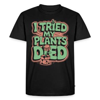 DIY Jardin, Jardinage, Humour, Plantes - T-shirt Premium bio Homme - noir - Devant - Nico (187cm)