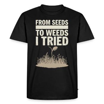 DIY Jardin, Jardinage, Humour, Plantes - T-shirt Premium bio Homme - noir - Devant - Nico (187cm)