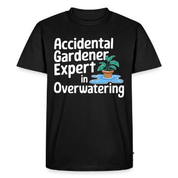DIY Jardin, Jardinage, Humour, Plantes - T-shirt Premium bio Homme - noir - Devant - Nico (187cm)