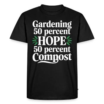 DIY Jardin, Jardinage, Humour, Plantes - T-shirt Premium bio Homme - noir - Devant - Nico (187cm)
