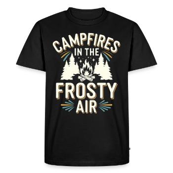Campeur d’hiver Camping sur neige Aventure - T-shirt Premium bio Homme - noir - Devant - Nico (187cm)