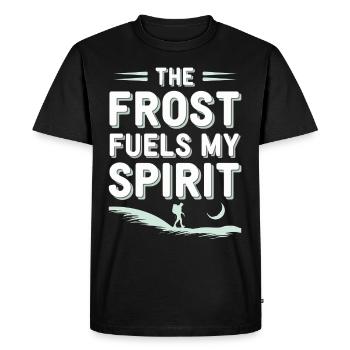 Campeur d’hiver Camping sur neige Aventure - T-shirt Premium bio Homme - noir - Devant - Nico (187cm)