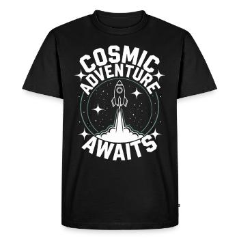 Space-themed players Cosmic Gaming Sci-fi - Men's Premium Organic T-Shirt - black - Front - Nico (187cm)