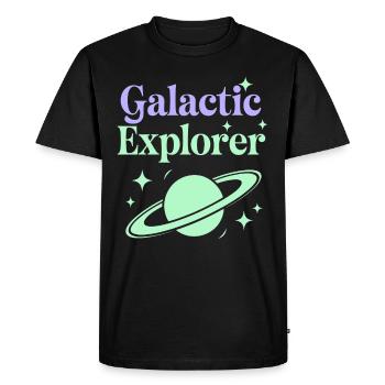 Space-themed players Cosmic Gaming Sci-fi - Men's Premium Organic T-Shirt - black - Front - Nico (187cm)