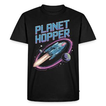 Joueurs sur le thème de l’espace Cosmic Gaming Science-fiction - T-shirt Premium bio Homme - noir - Devant - Nico (187cm)