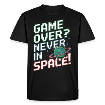 Space-themed players Cosmic Gaming Sci-fi - Men's Premium Organic T-Shirt - black - Front - Nico (187cm)