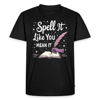 Je suis presque sûr que j’aurai un - T-shirt Premium bio Homme - noir - Devant - Nico (187cm)
