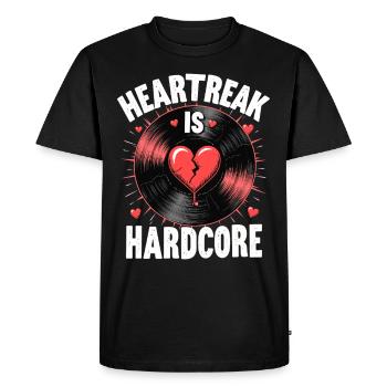 Grunge Saint-Valentin Sombre Romance Amour énervé - T-shirt Premium bio Homme - noir - Devant - Nico (187cm)