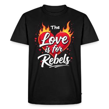 Grunge Saint-Valentin Sombre Romance Amour énervé - T-shirt Premium bio Homme - noir - Devant - Nico (187cm)