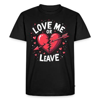 Grunge Saint-Valentin Sombre Romance Amour énervé - T-shirt Premium bio Homme - noir - Devant - Nico (187cm)