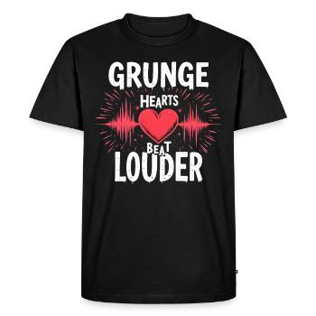 Grunge Saint-Valentin Sombre Romance Amour énervé - T-shirt Premium bio Homme - noir - Devant - Nico (187cm)