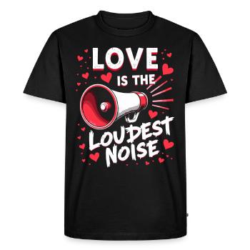 Grunge Saint-Valentin Sombre Romance Amour énervé - T-shirt Premium bio Homme - noir - Devant - Nico (187cm)