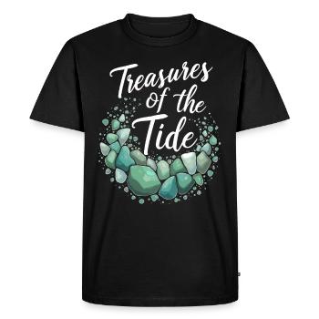 Sea Glass Hunters Collect Marine Treasures - Men's Premium Organic T-Shirt - black - Front - Nico (187cm)