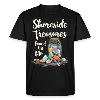Les chasseurs de verre de mer collectionnent les trésors marins - T-shirt Premium bio Homme - noir - Devant - Nico (187cm)