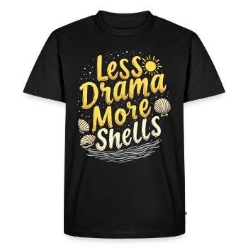 Des collectionneurs de coquillages collectent des trésors marins sur la plage - T-shirt Premium bio Homme - noir - Devant - Nico (187cm)