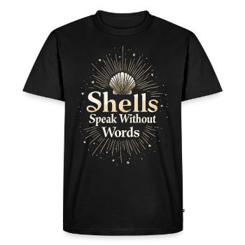 Des collectionneurs de coquillages collectent des trésors marins sur la plage - T-shirt Premium bio Homme - noir - Devant - Nico (187cm)
