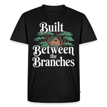 Constructeur de cabanes dans les arbres Construction de cabane dans les arbres - T-shirt Premium bio Homme - noir - Devant - Nico (187cm)