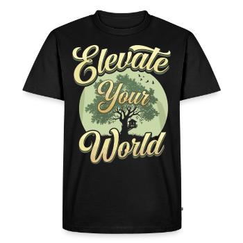 Constructeur de cabanes dans les arbres Construction de cabane dans les arbres - T-shirt Premium bio Homme - noir - Devant - Nico (187cm)