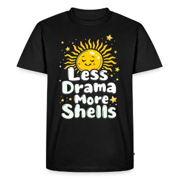 Des collectionneurs de coquillages collectent des trésors marins sur la plage - T-shirt Premium bio Homme - noir - Devant - Nico (187cm)