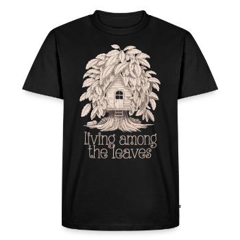 Constructeur de cabanes dans les arbres Construction de cabane dans les arbres - T-shirt Premium bio Homme - noir - Devant - Nico (187cm)