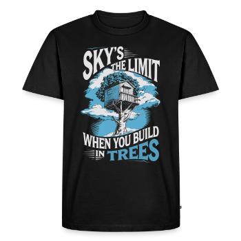 Constructeur de cabanes dans les arbres Construction de cabane dans les arbres - T-shirt Premium bio Homme - noir - Devant - Nico (187cm)