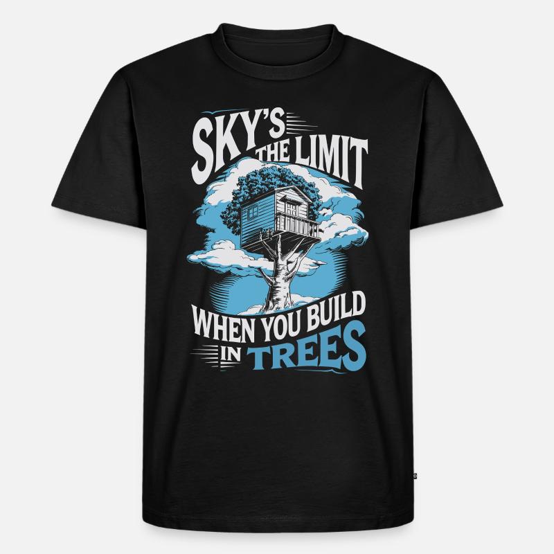 Baumhausbauer Diy-baumhausbau - Männer Premium Bio T-Shirt - Schwarz