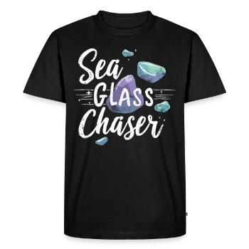 Sea Glass Hunters Collect Marine Treasures - Men's Premium Organic T-Shirt - black - Front - Nico (187cm)
