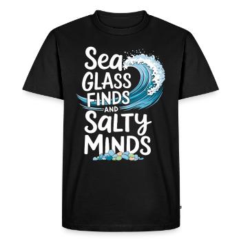 Sea Glass Hunters Collect Marine Treasures - Men's Premium Organic T-Shirt - black - Front - Nico (187cm)