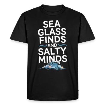 Sea Glass Hunters Collect Marine Treasures - Men's Premium Organic T-Shirt - black - Front - Nico (187cm)