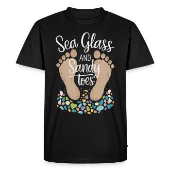 Sea Glass Hunters Collect Marine Treasures - Men's Premium Organic T-Shirt - black - Front - Nico (187cm)