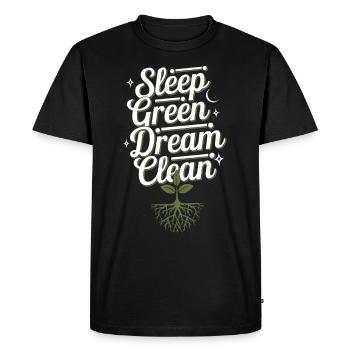 Sleep Hygiene Enthusiasts, Restful Nights, - Men's Premium Organic T-Shirt - black - Front - Nico (187cm)