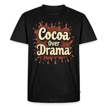 Chocolate enthusiasts, Dark chocolate fans, - Men's Premium Organic T-Shirt - black - Front - Nico (187cm)