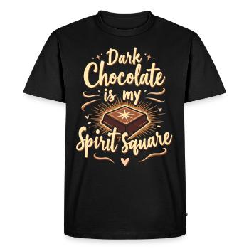 Chocolate enthusiasts, Dark chocolate fans, - Men's Premium Organic T-Shirt - black - Front - Nico (187cm)