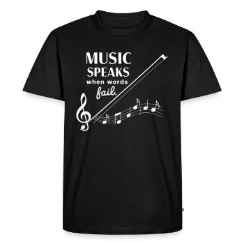 Violonistes, Instrumentistes à cordes, Musique classique - T-shirt Premium bio Homme - noir - Devant - Nico (187cm)
