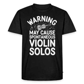 Violonistes, Instrumentistes à cordes, Musique classique - T-shirt Premium bio Homme - noir - Devant - Nico (187cm)